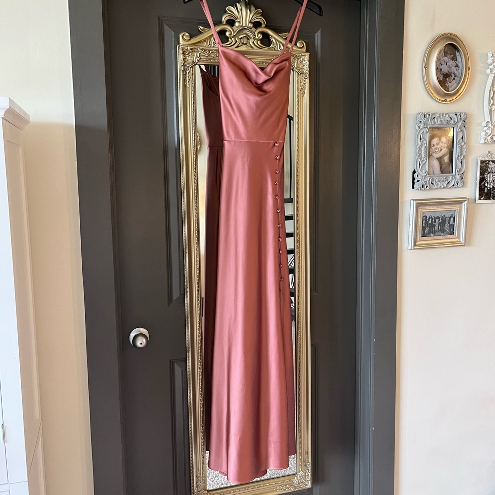 COPY - Revelry Billie in Satin Desert Rose SZ 2 Petite Maxi